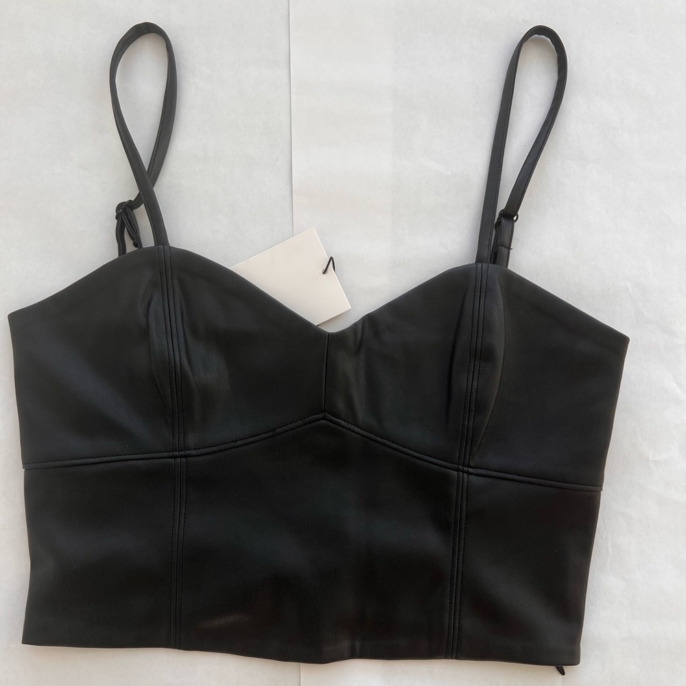 Vegan leather bustier